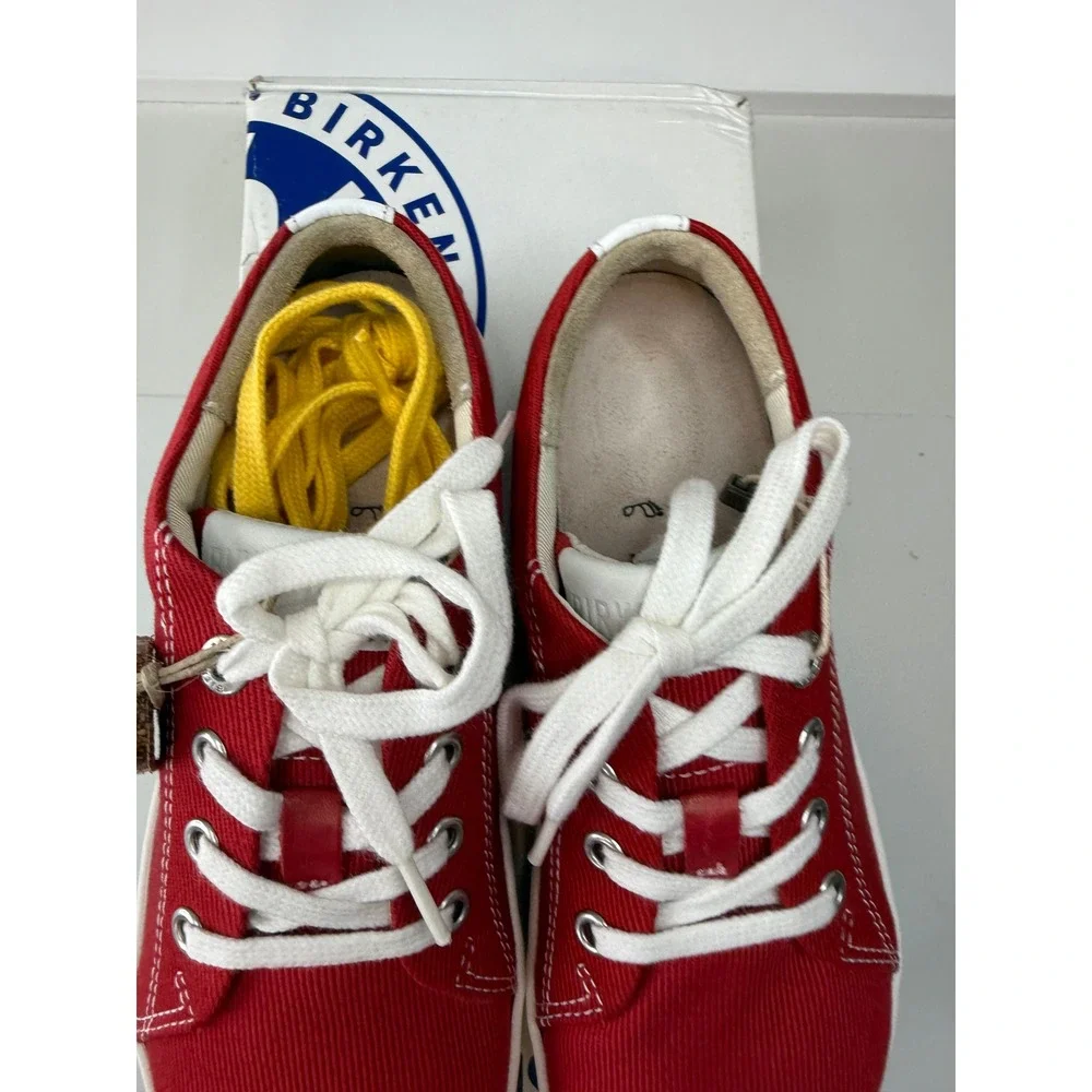 Birkenstock Arran Kids Red Canvas Low Top Sneakers Toddler 13‎ US 31 Euro NWB